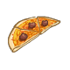 Half Spaghetti and Meatballs Pizza