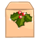 Manila Envelope with Glittering Mistletoe