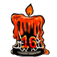 Haunted Mansion Ominous Candle 16 Pack