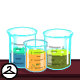Bubbling Beakers in a Lab Slab